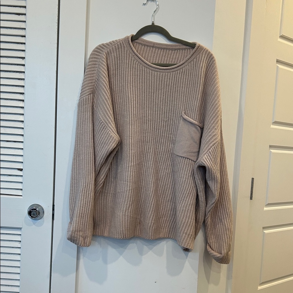 Cozy Ribbed Knit Pullover Sweater